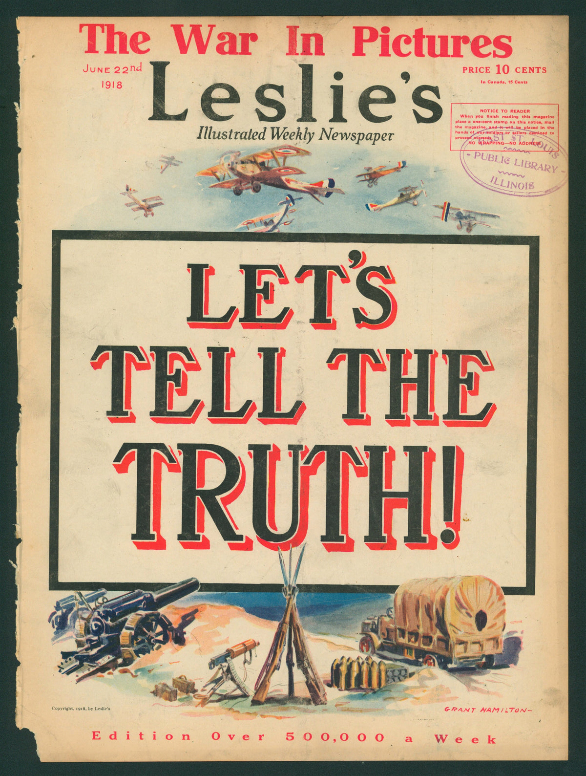 Let&#39;s Tell the Truth- Leslie&#39;s Weekly - Authentic Vintage Antique Print