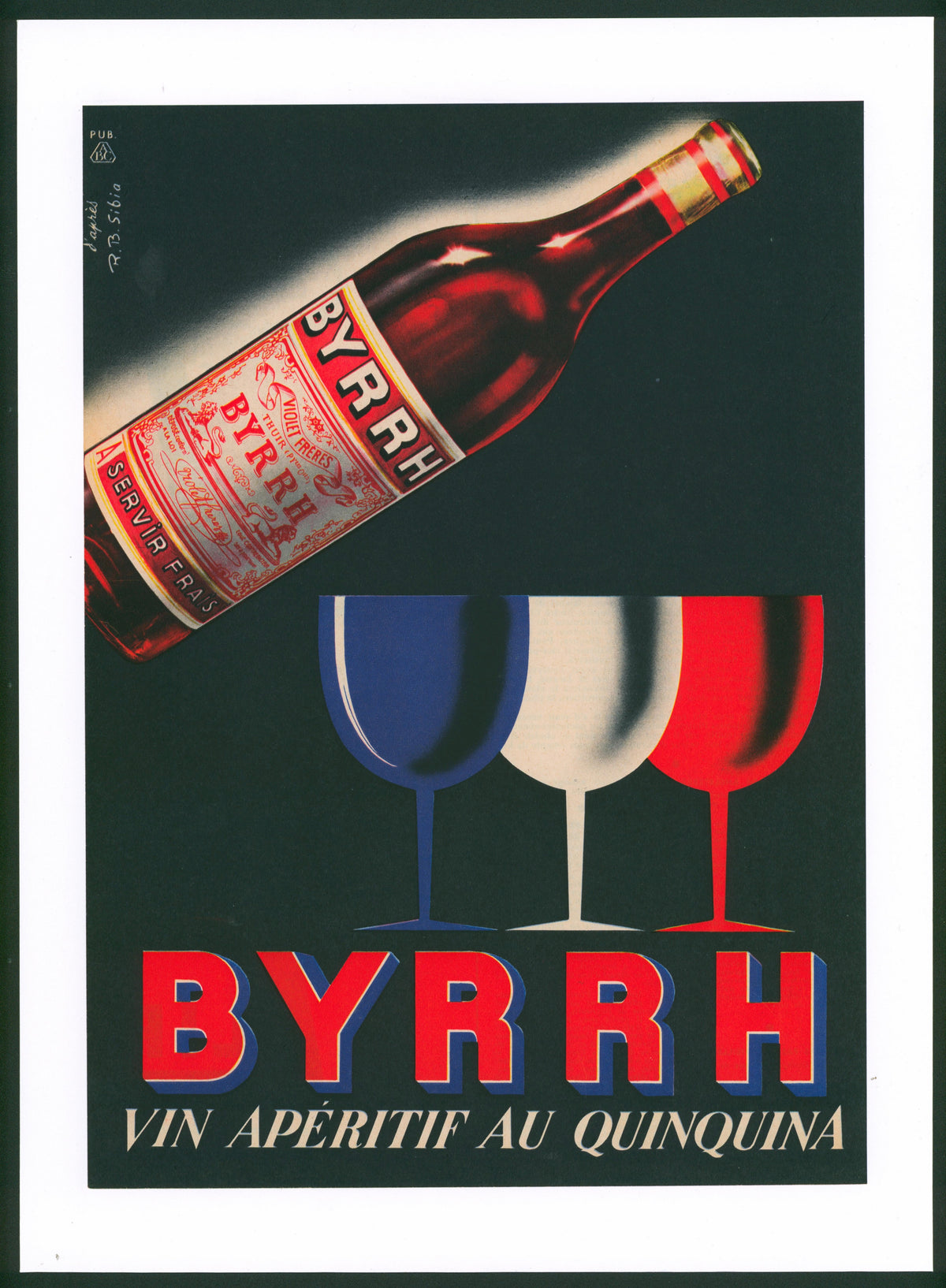 Byrrh RWB- French Magazine Ad - Authentic Vintage Antique Print