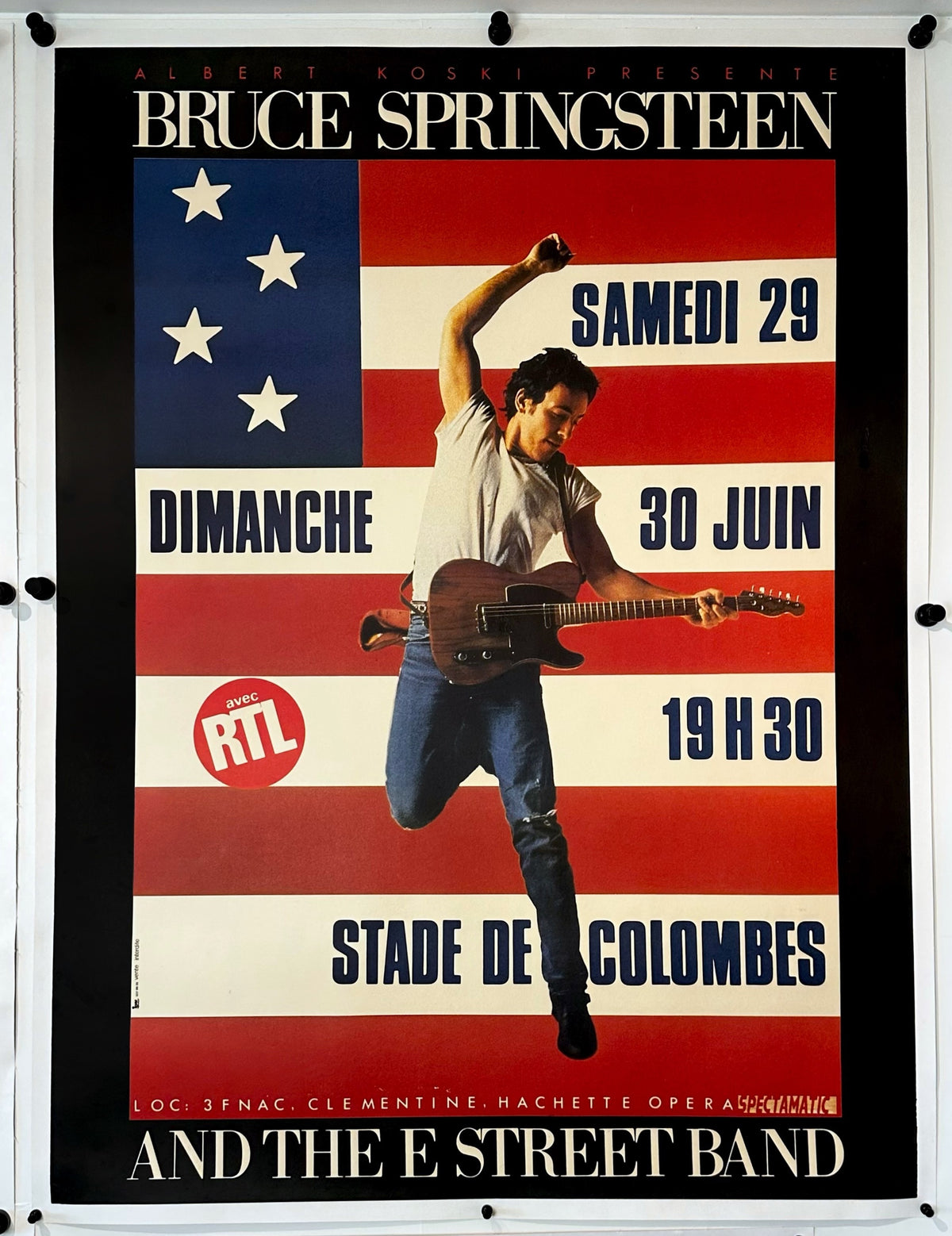 Bruce Springsteen- European Tour - Authentic Vintage Poster
