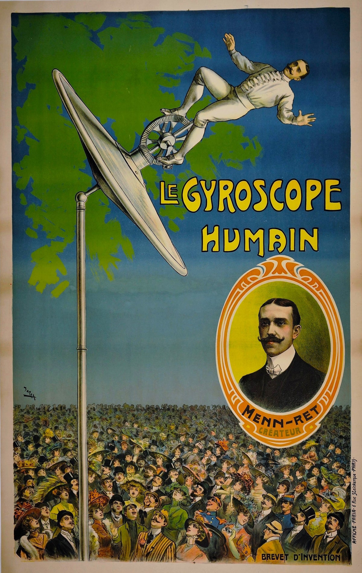 Le Gyroscope Humain - Authentic Vintage Poster