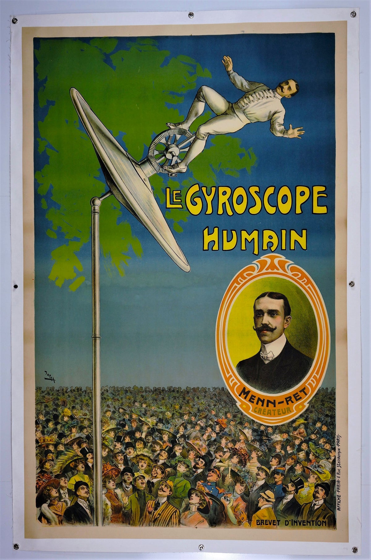 Le Gyroscope Humain - Authentic Vintage Poster