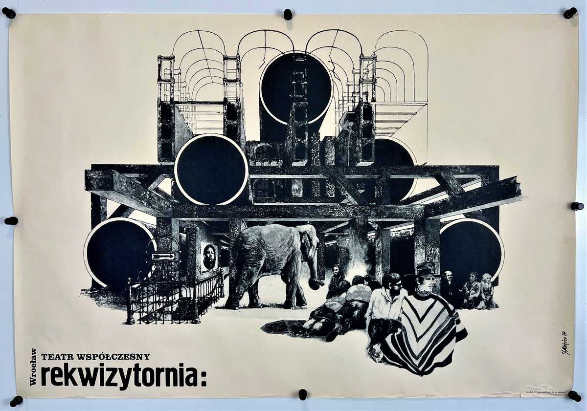 Warsaw Contemporary Theatre - Authentic Vintage Poster