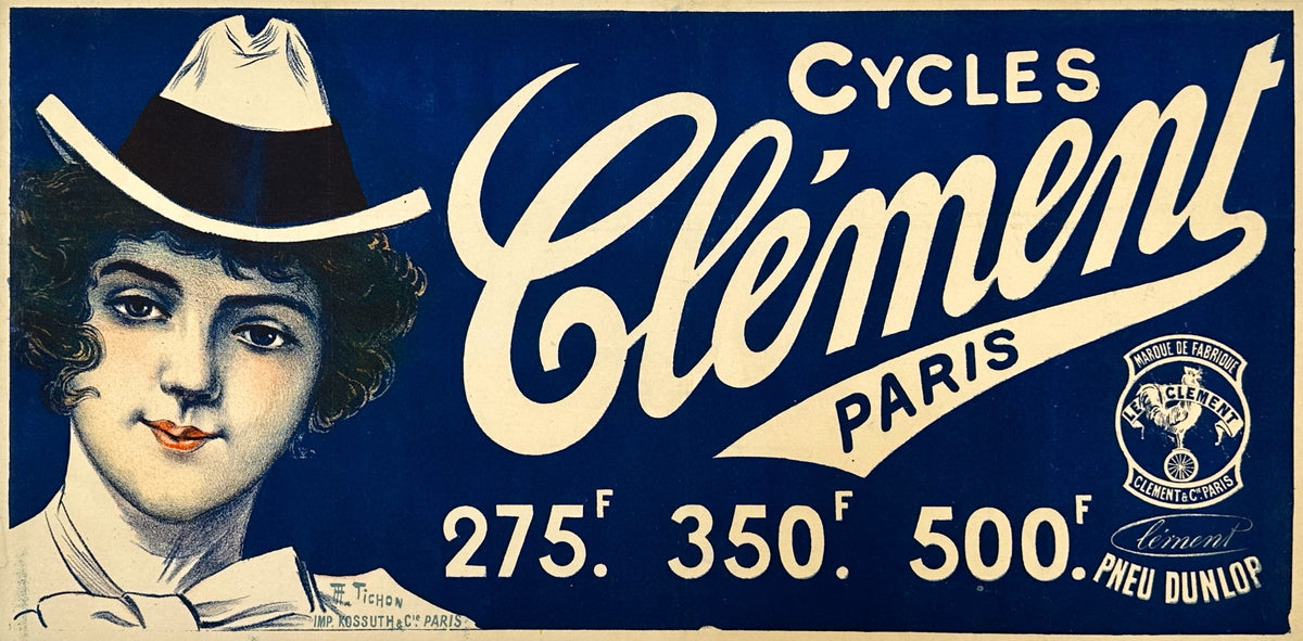 Cycles Clément, Paris - Authentic Vintage Poster