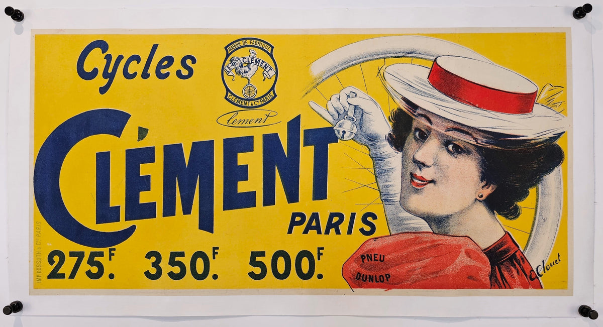 Clement_4 Yellow - Authentic Vintage Poster