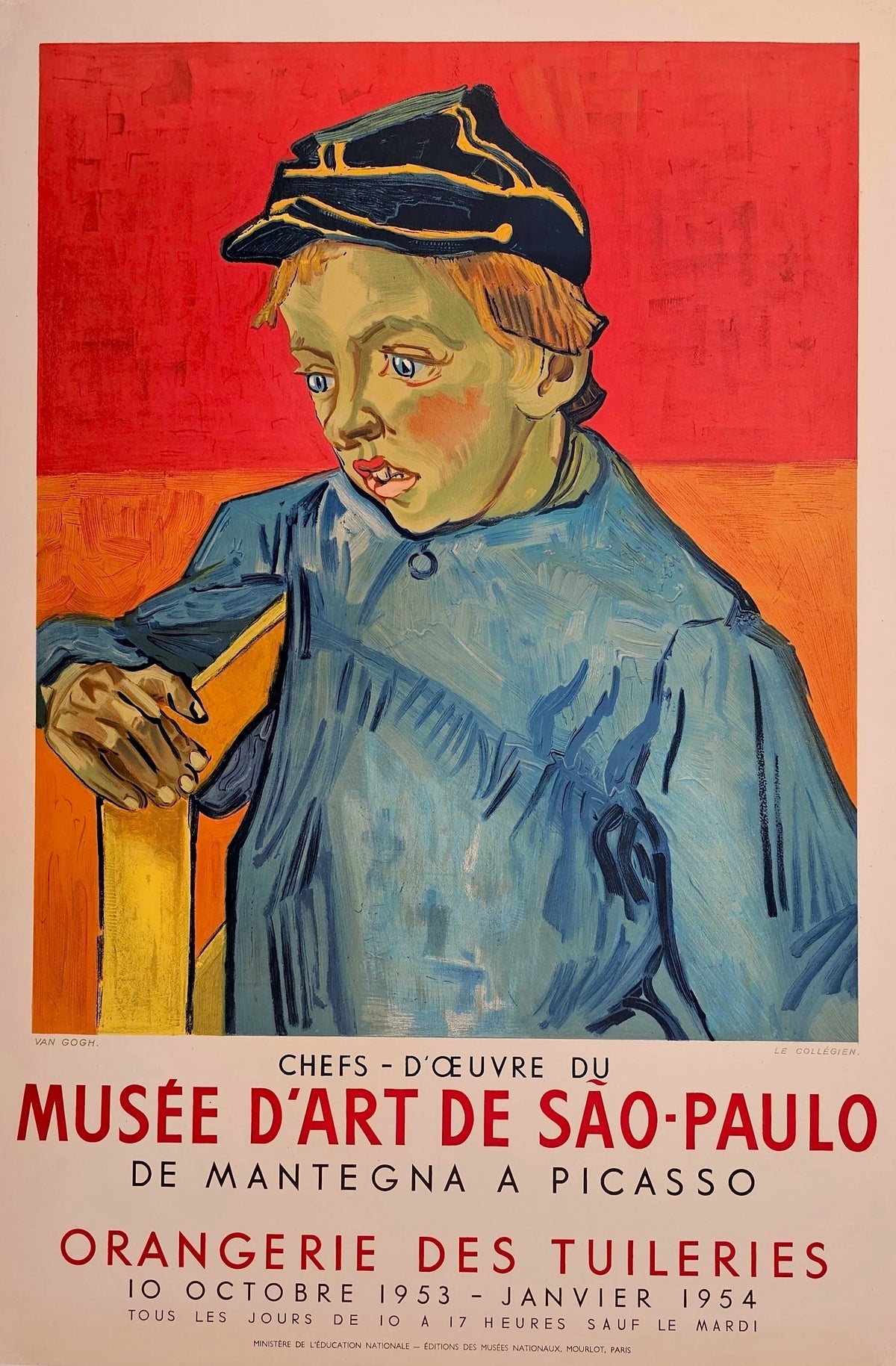 Musee Sao-Paolo- Van Gogh Expo - Authentic Vintage Poster