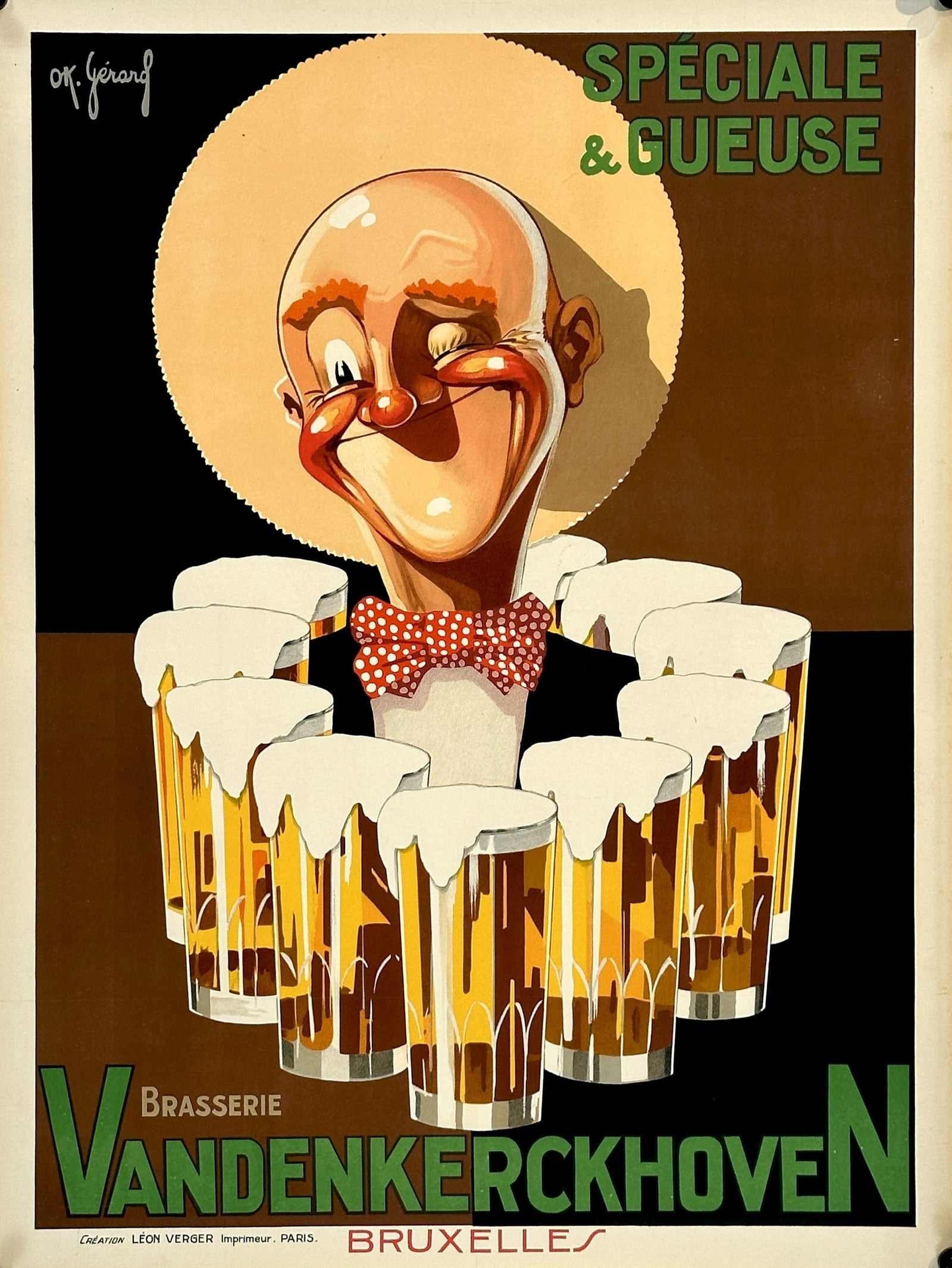 Brasserie Vandenkerckhoven - Authentic Vintage Poster