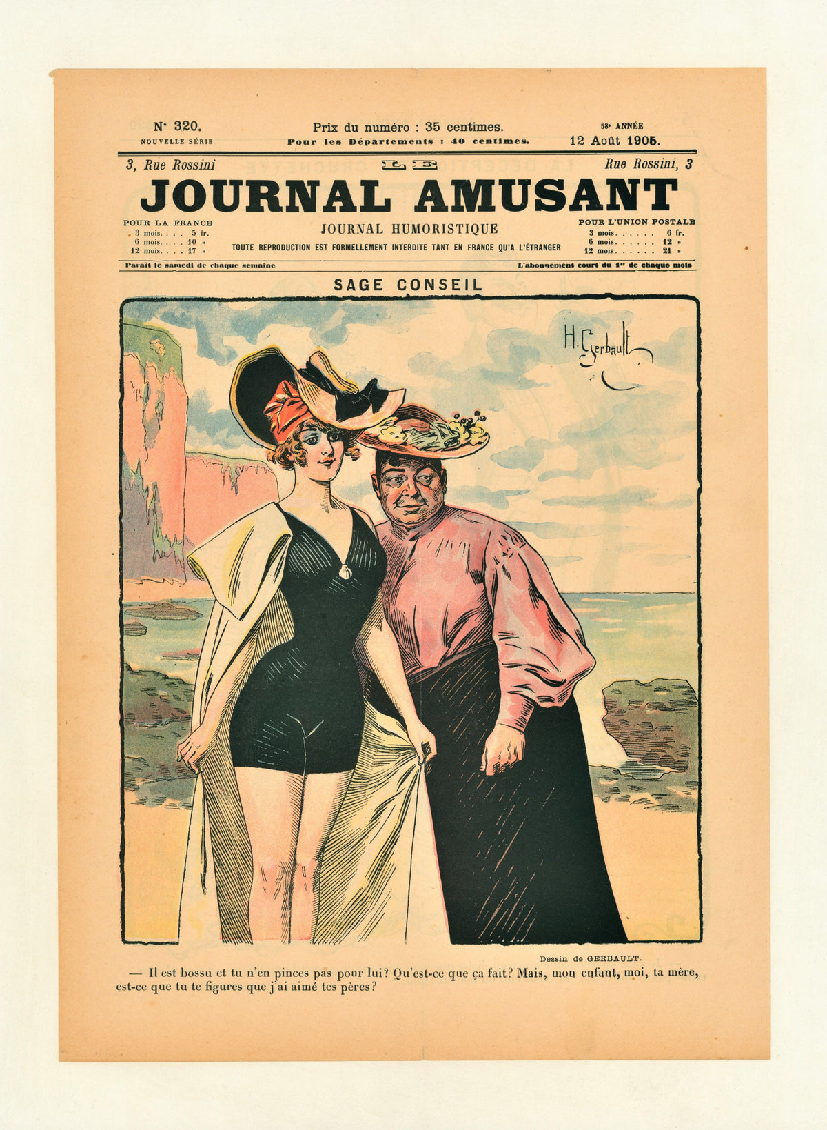 French Satirical Comic 3 - Authentic Vintage 