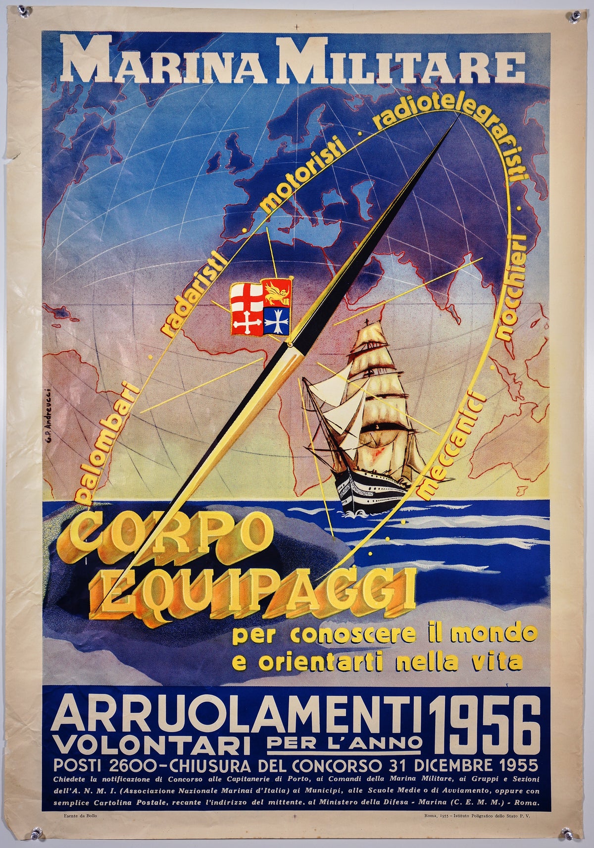 Marina Militare - Authentic Vintage Poster