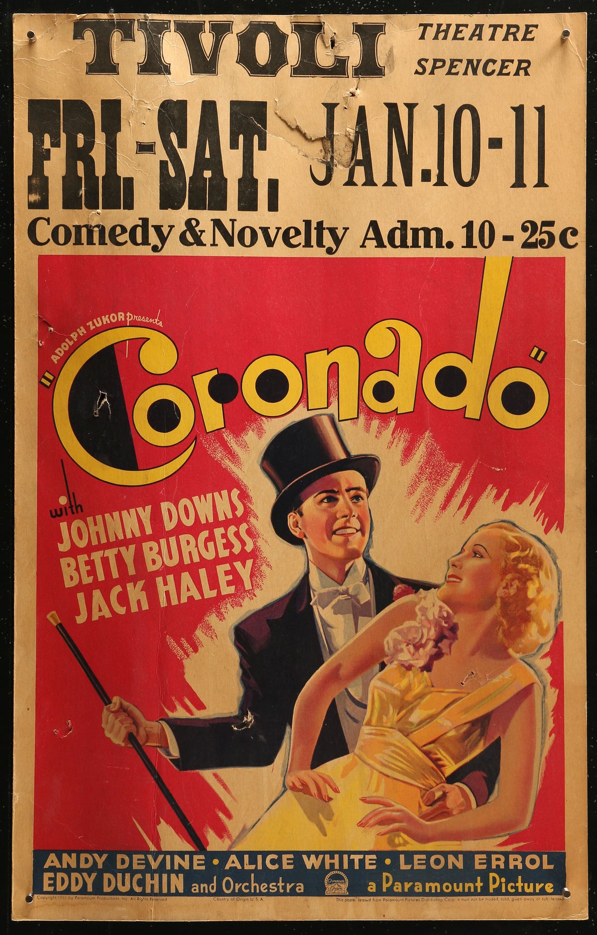 CORONADO - 1935 - Authentic Vintage Poster