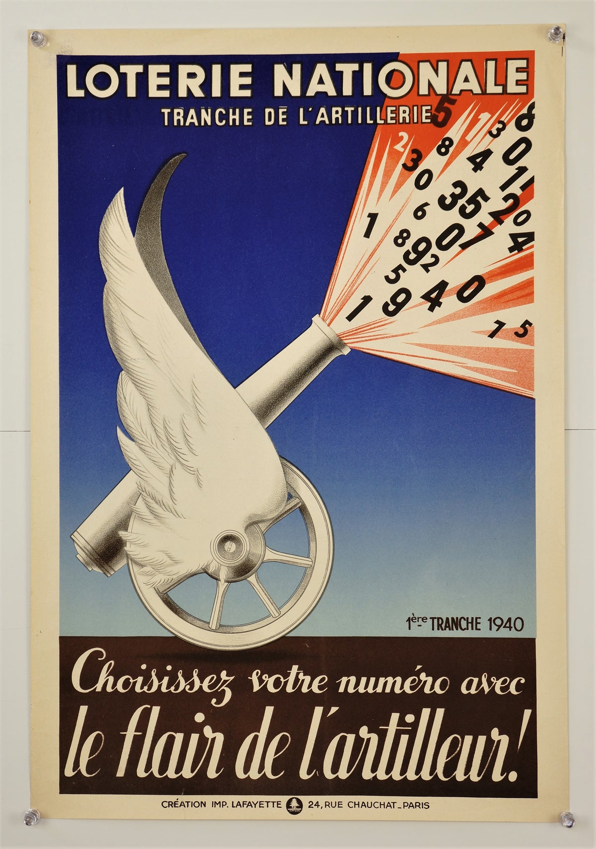 Loterie Nationale - Le Flair de L&#39;Artilleur - Authentic Vintage Poster