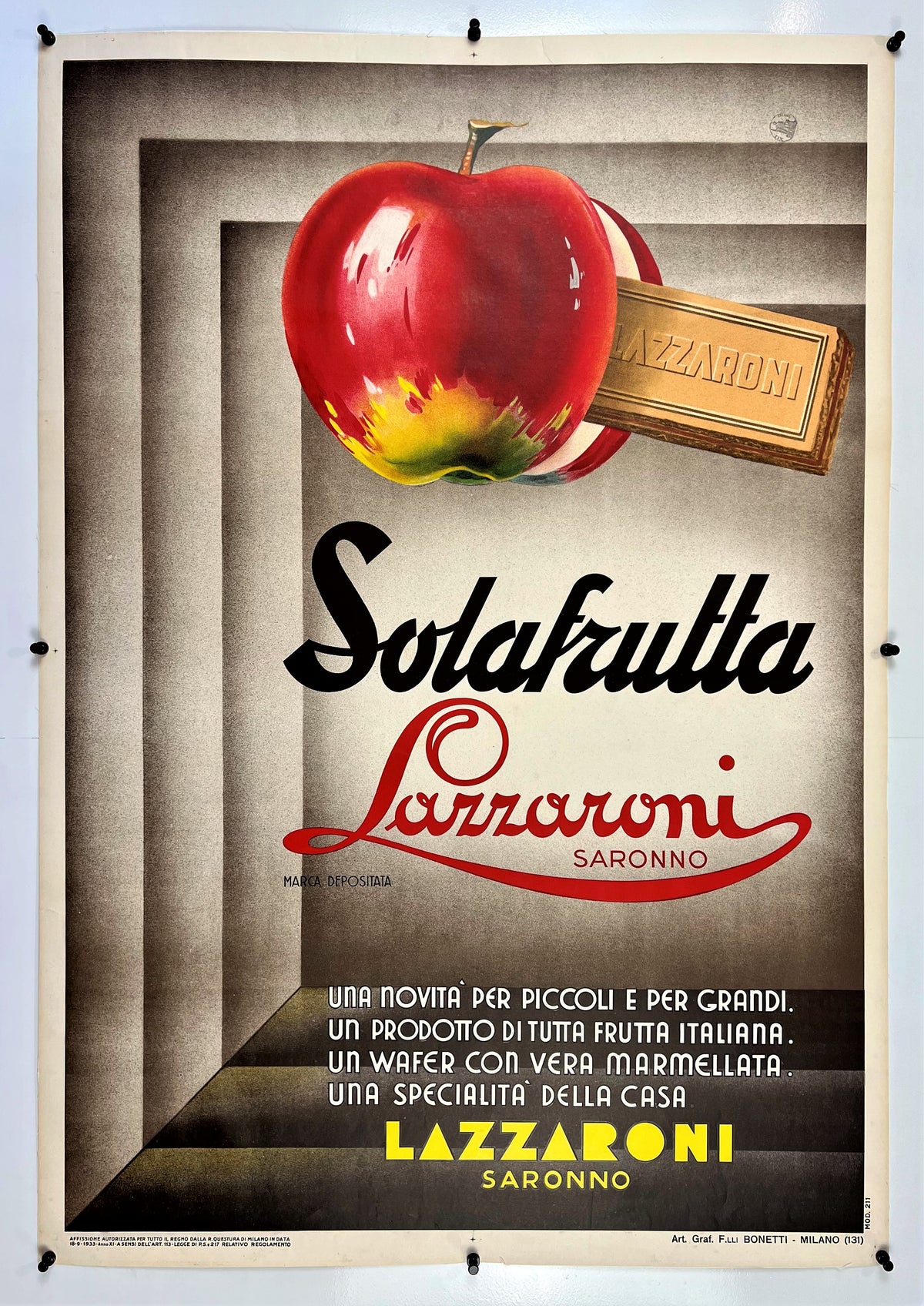 Lazzaroni Chocolate - Authentic Vintage Poster