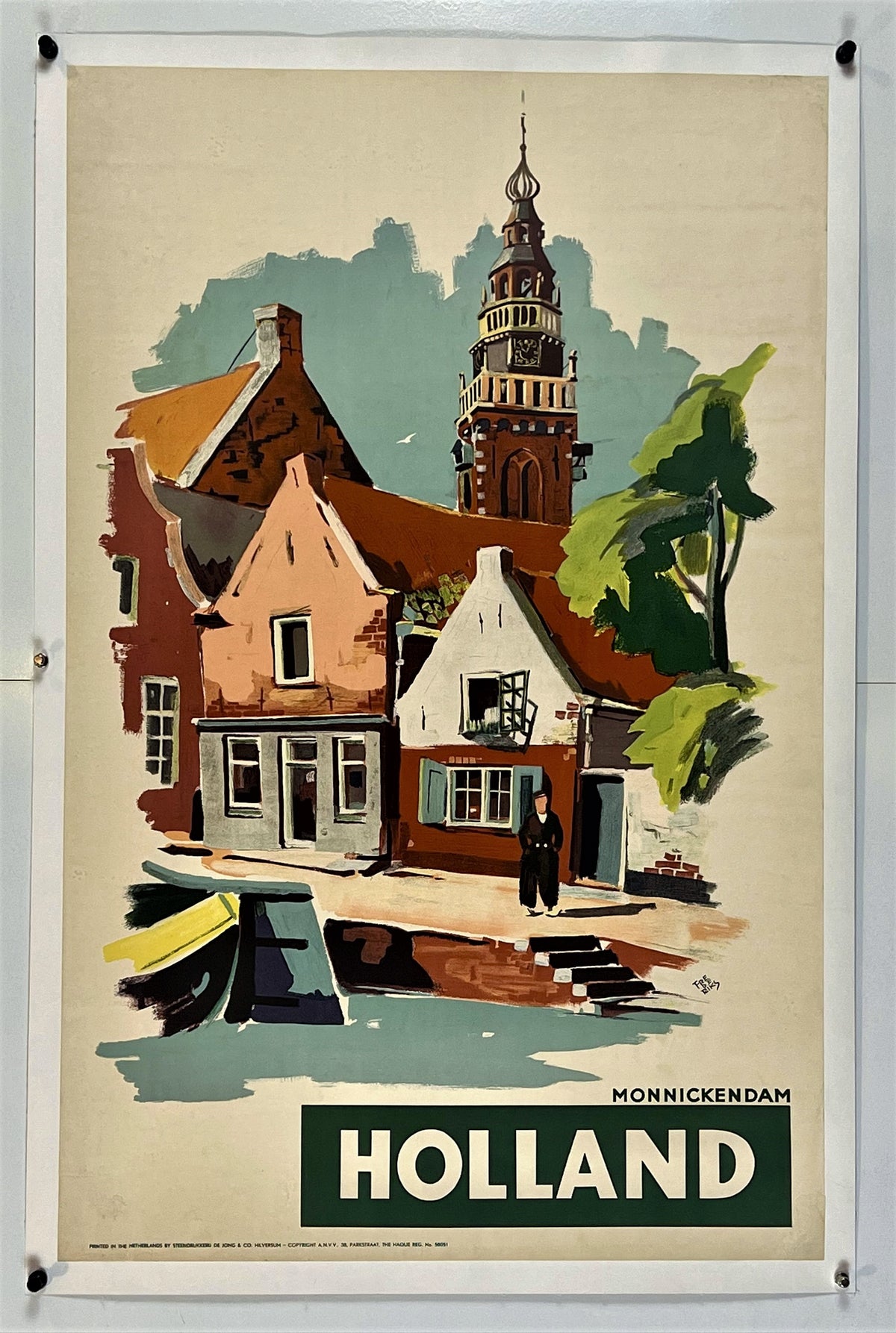 Holland- Monnickendam - Authentic Vintage Poster