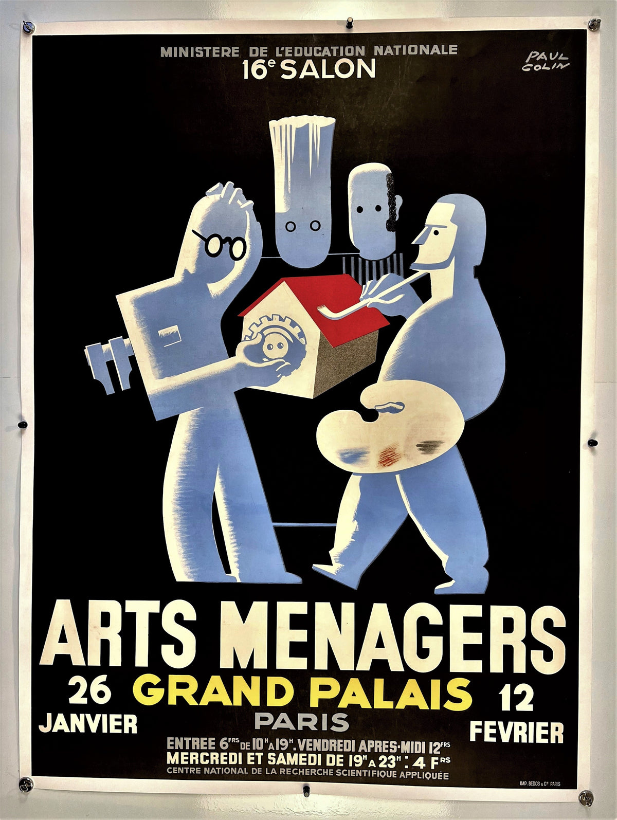 Arts Menagers by Paul Colin - Authentic Vintage Poster