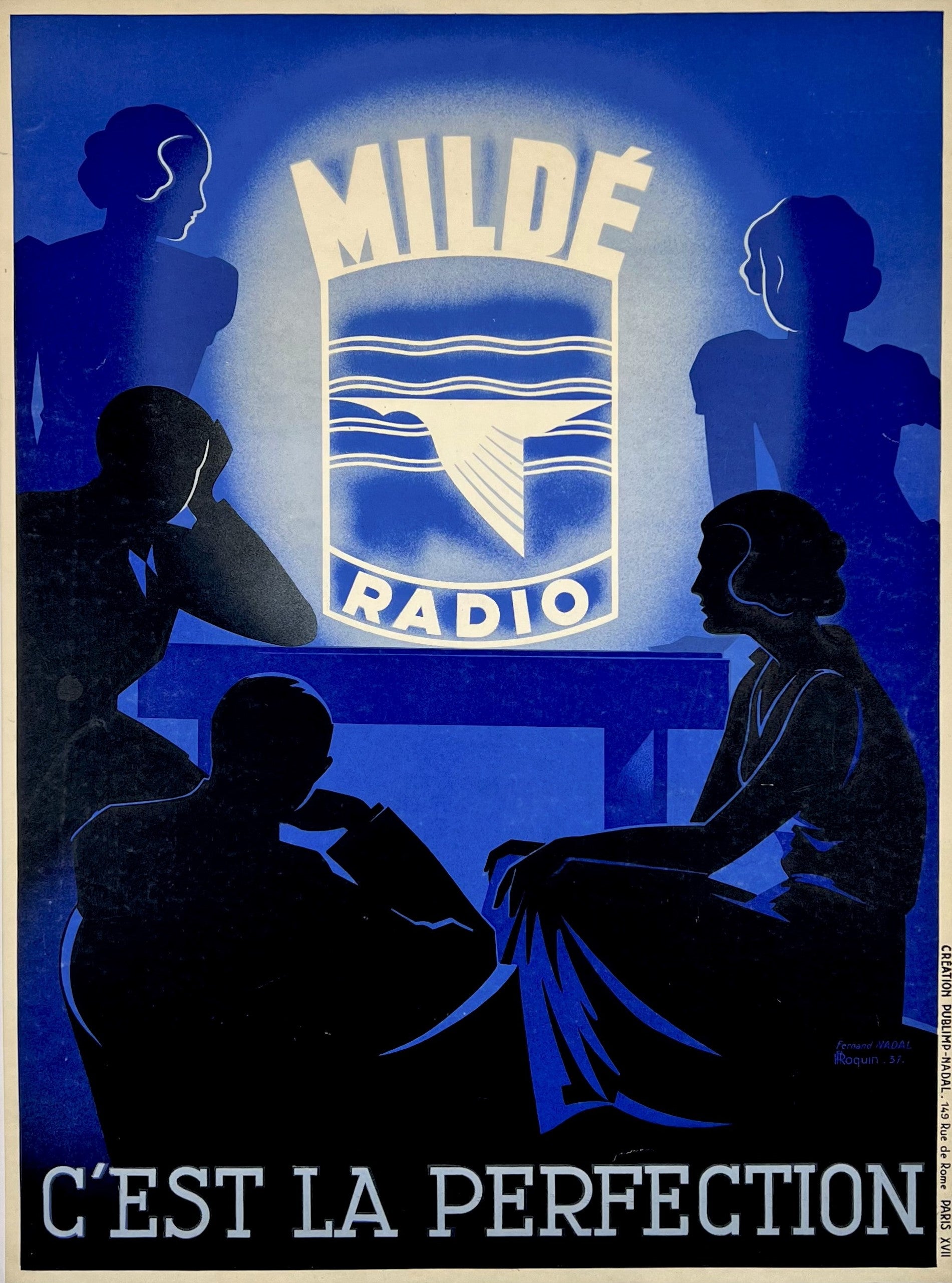 Milde Radio - Authentic Vintage Poster