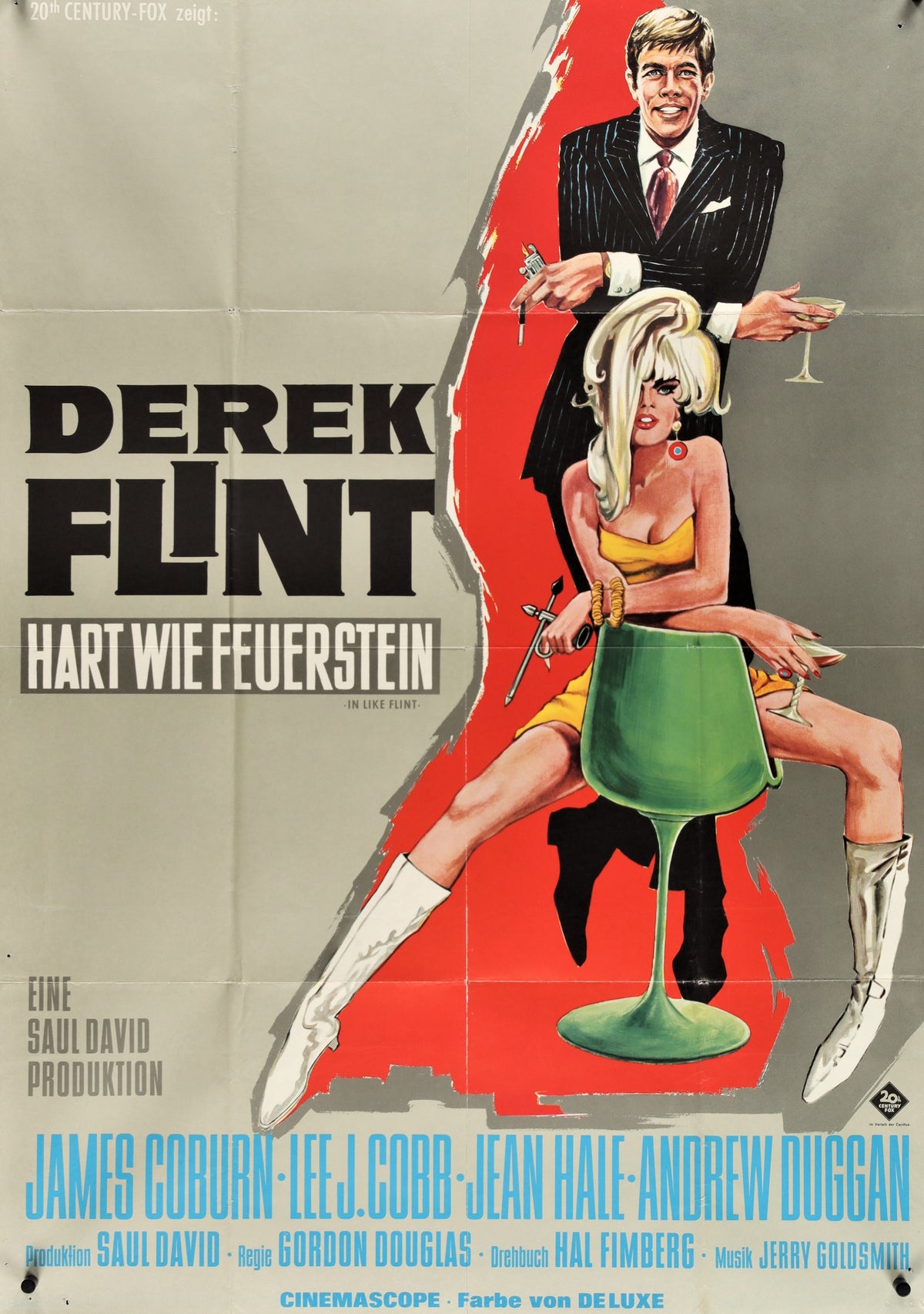 In Like Flint- German Release - Authentic Vintage Poster