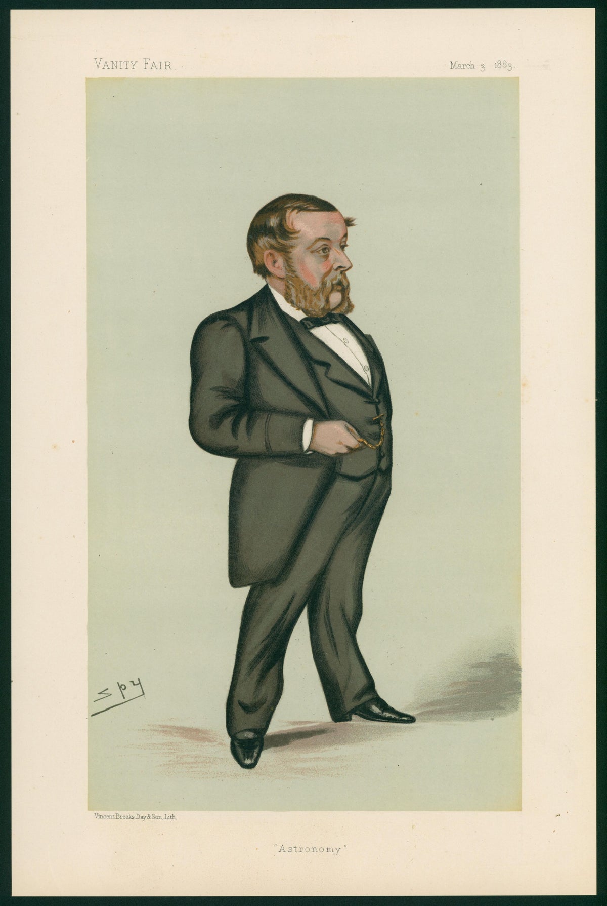 Astronomy, Men of the Day- Vanity Fair  - Original Vintage Illustration