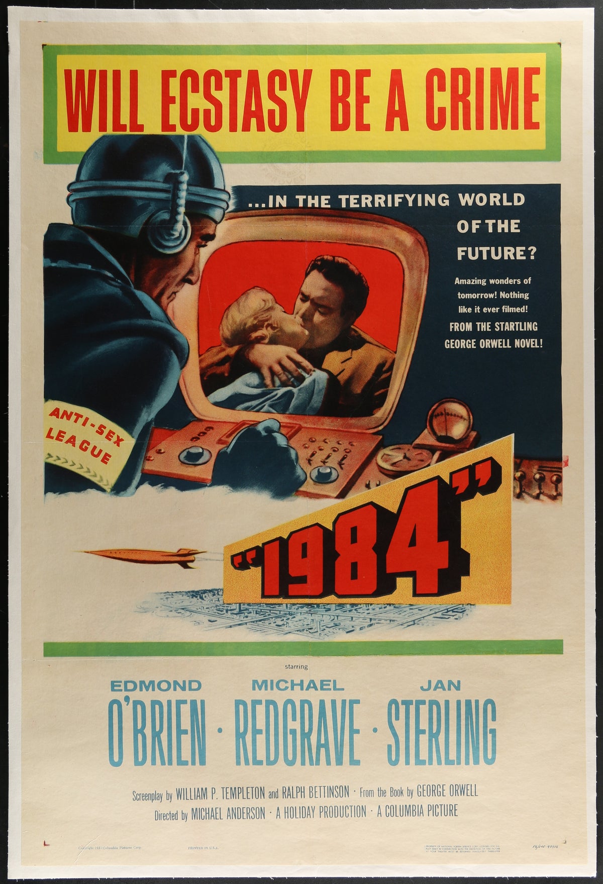 1984 by George Orwell - Original Vintage Poster