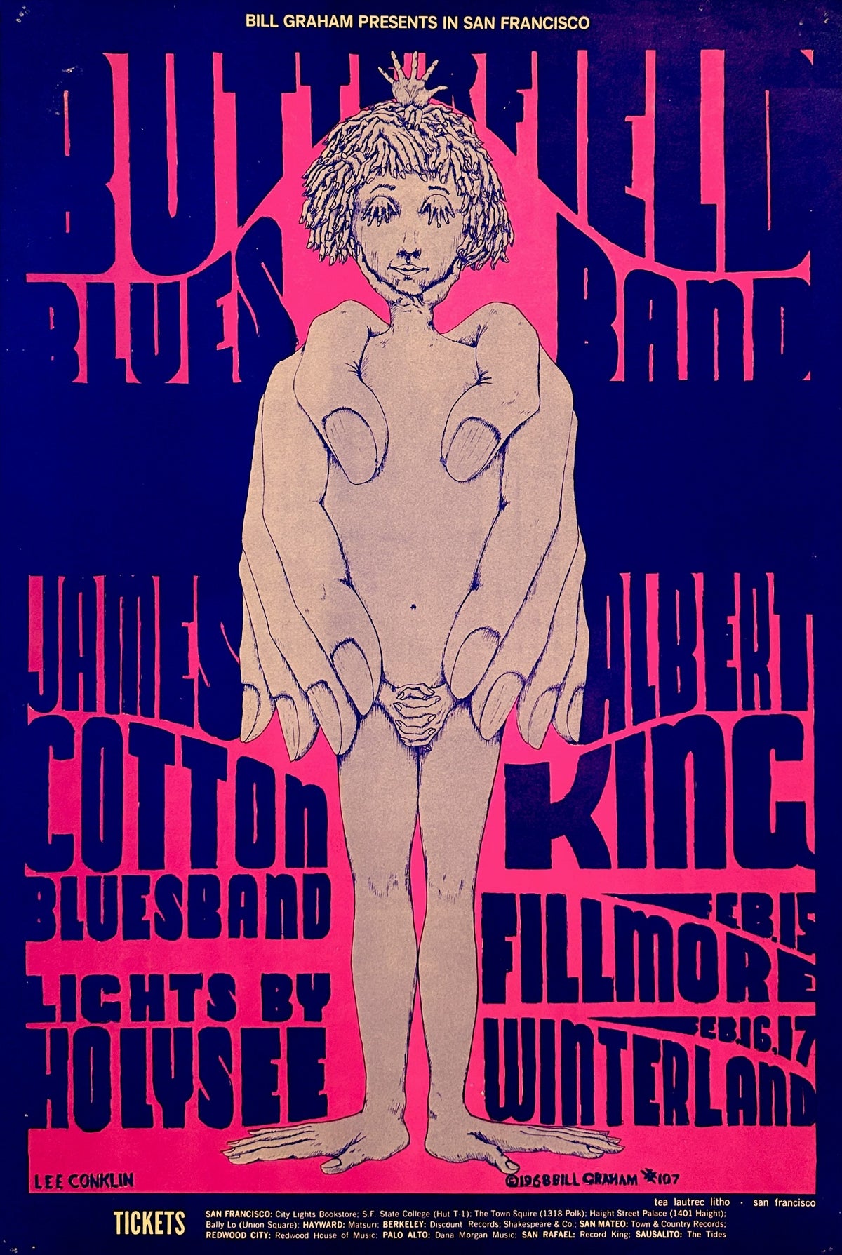 Butterfield Blues Band, BG-107 - Authentic Vintage Poster
