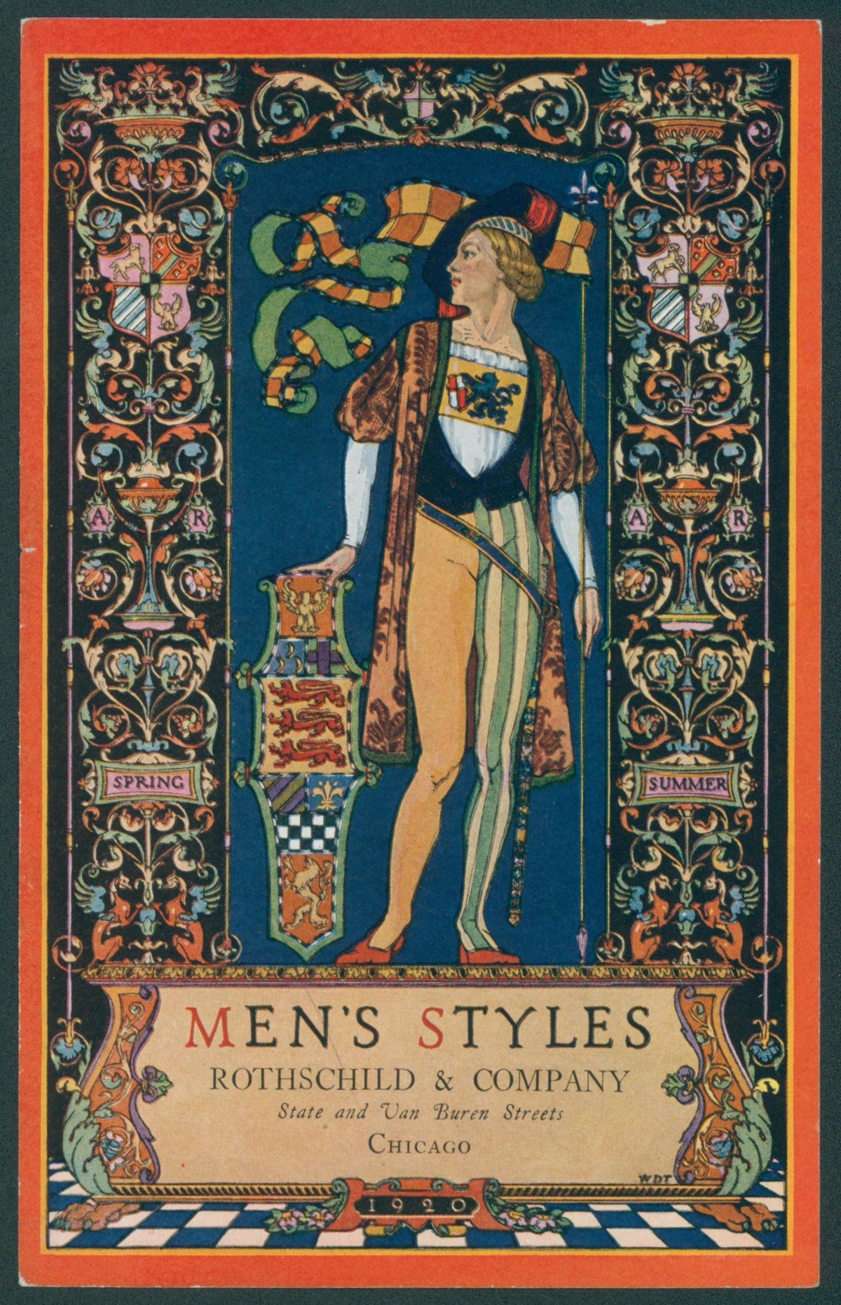 Men's Styles, Fashion Catalogue - Original Antique Print: