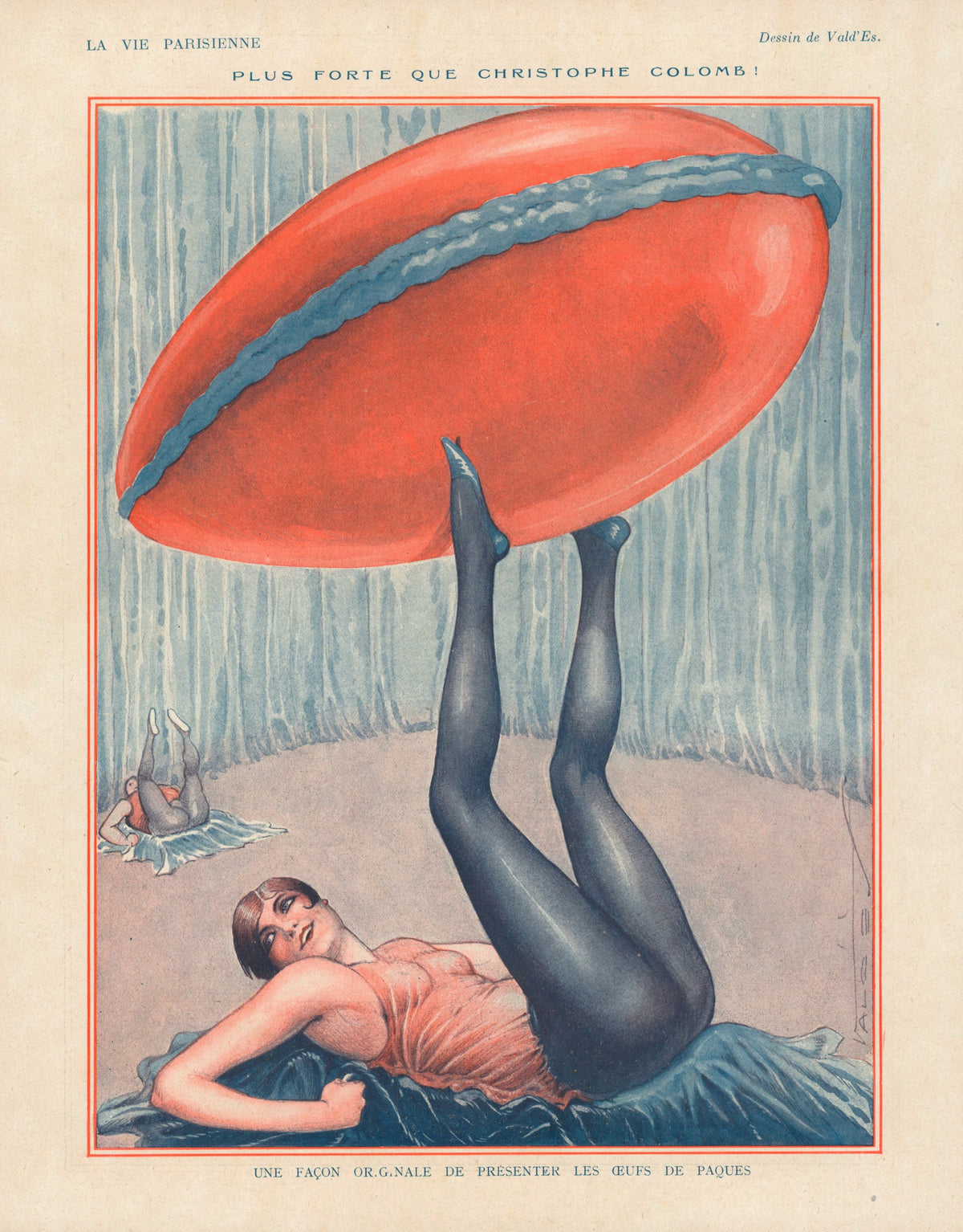 Balancing Act- La Vie Parisienne - Authentic Vintage Antique Print