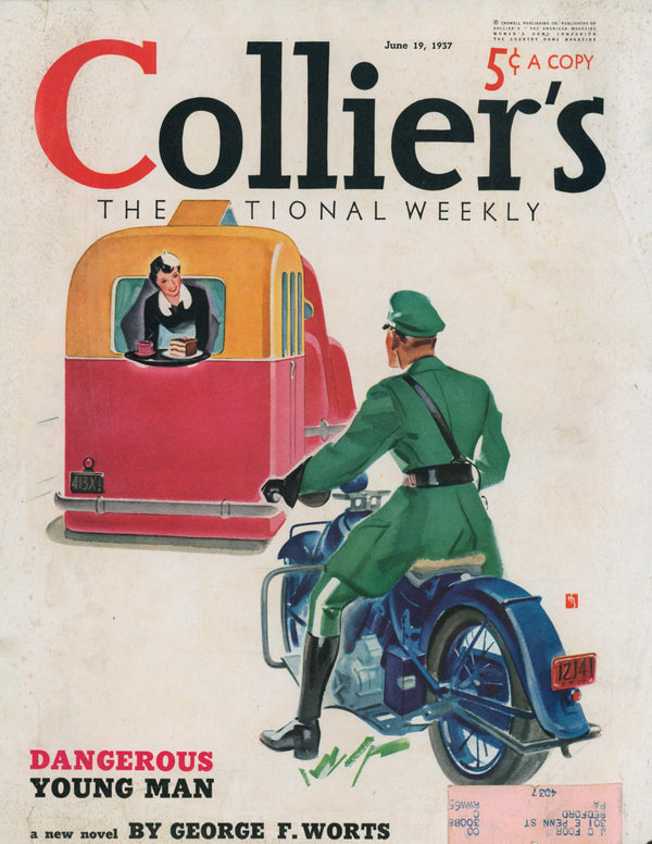 Dangerous Young Man- Collier's Magazine - Authentic Vintage Cover Art