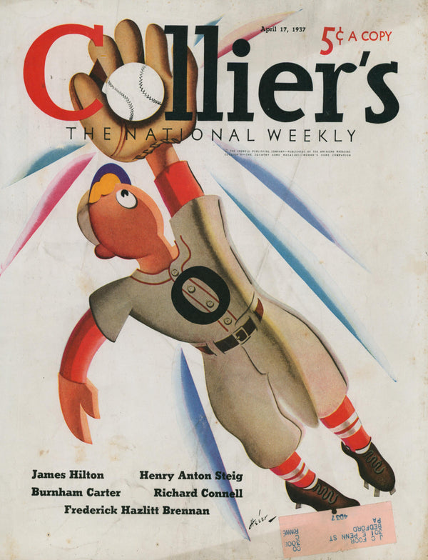 Fly Ball- Collier's Magazine - Authentic Vintage Cover Art