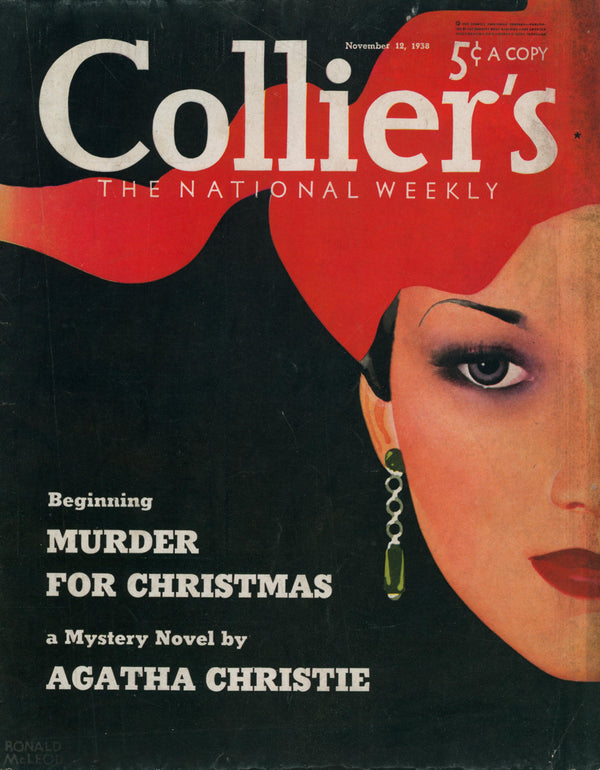 Murder for Christmas- Collier's Magazine - Authentic Vintage Cover Art