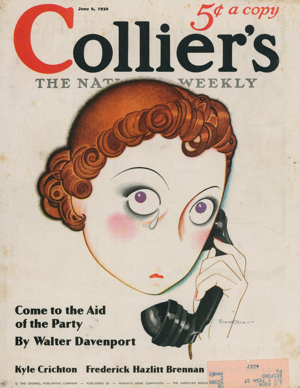 Last Call- Collier's Magazine - Authentic Vintage Cover Art
