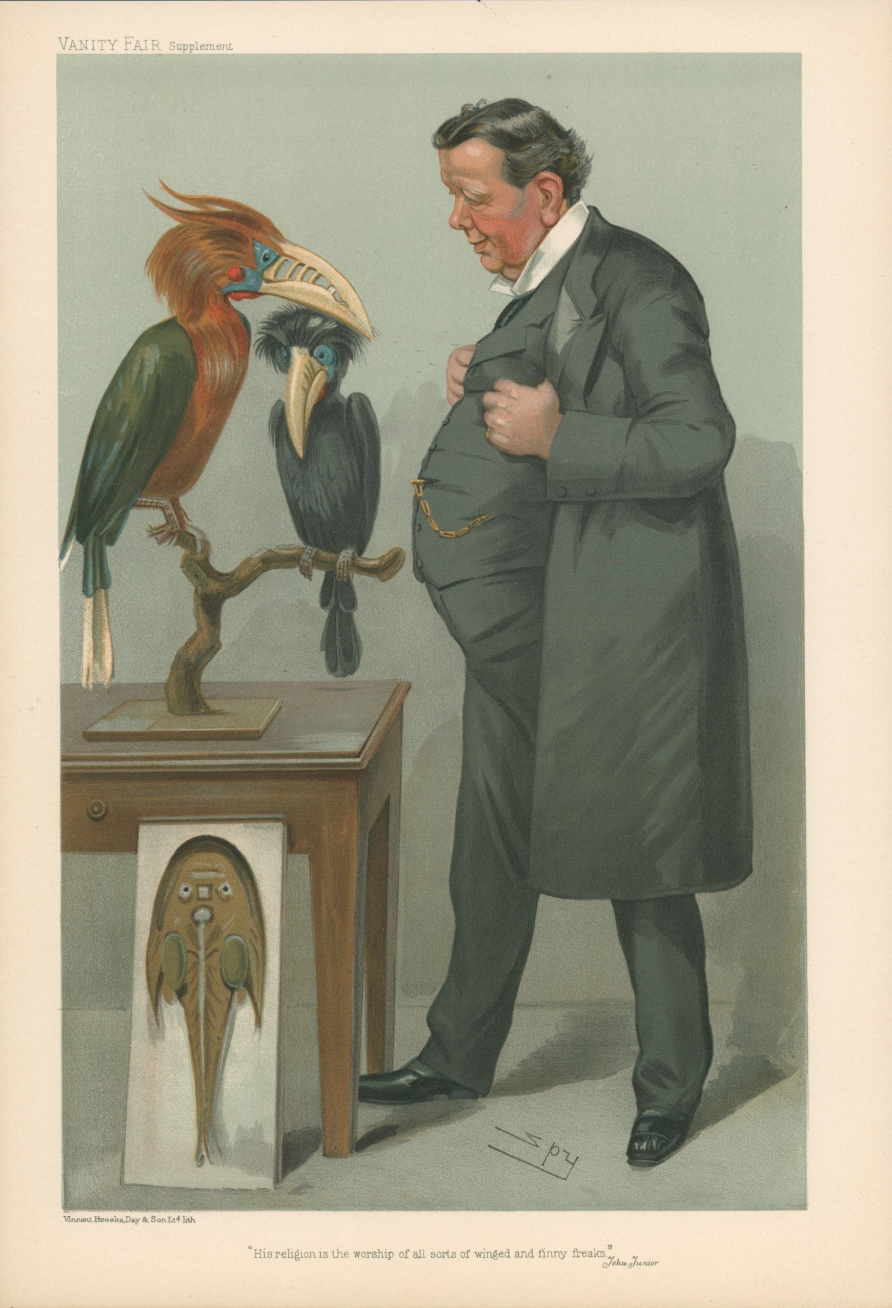 Vanity Fair Print- Prof. Ray Lankester - Authentic Vintage Antique Print