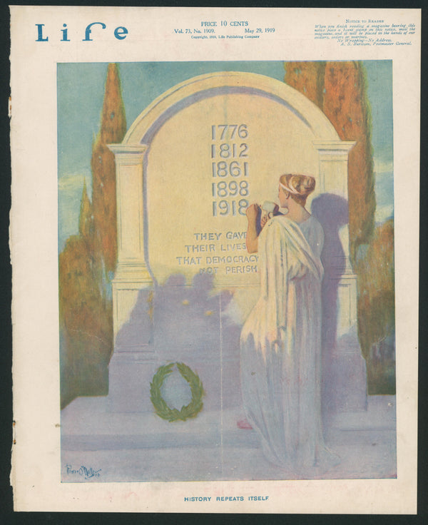 Life Magazine- History Repeats Itself - Authentic Vintage Cover Art