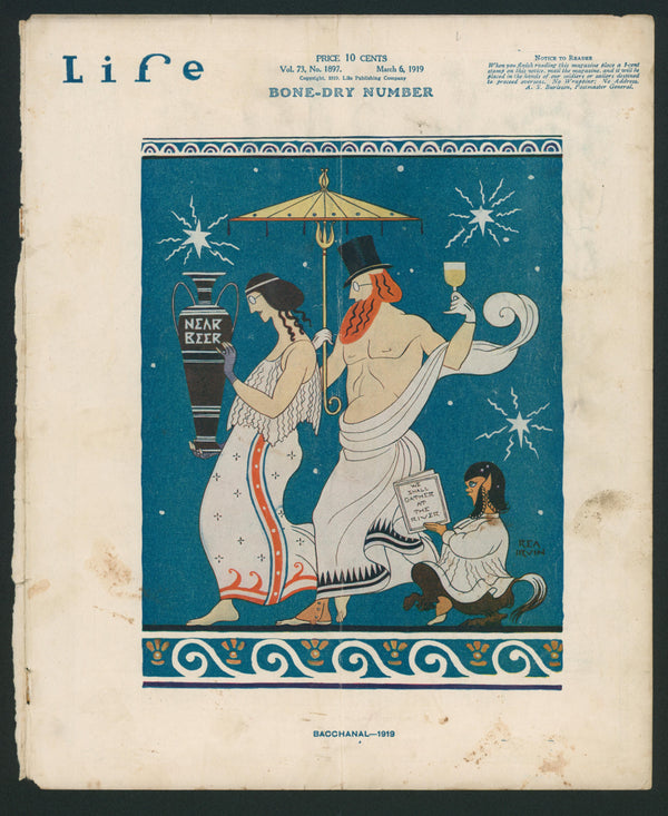 Life Magazine- Bacchanal, Prohibition Era - Authentic Vintage Cover Art