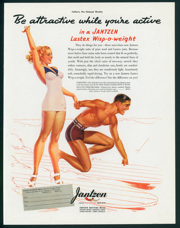 Vintage Advertising Art by George Petty- Be Attractive - Authentic Vintage Vintage Ad