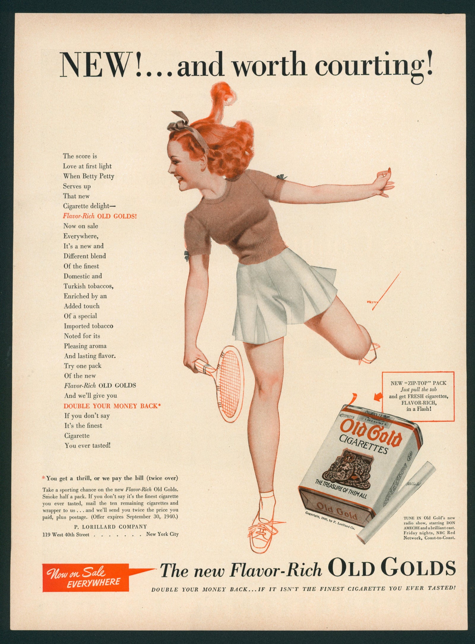 Vintage Advertising Art by George Petty- Worth Courting! - Authentic Vintage Vintage Ad