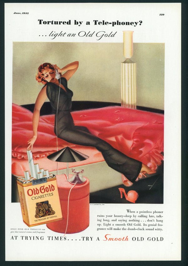 Vintage Advertising Art by George Petty - Tortured - Authentic Vintage Vintage Ad