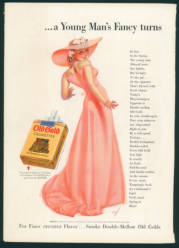 Vintage Advertising Art by George Petty- Fancy - Authentic Vintage Vintage Ad
