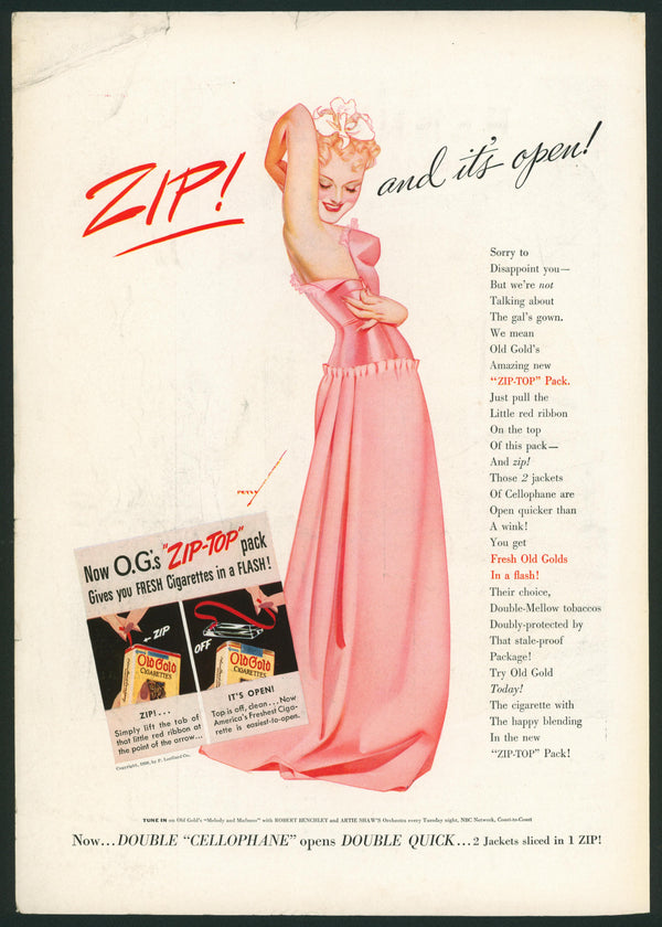 Pretty in Pink by George Petty - Original Vintage Ad: