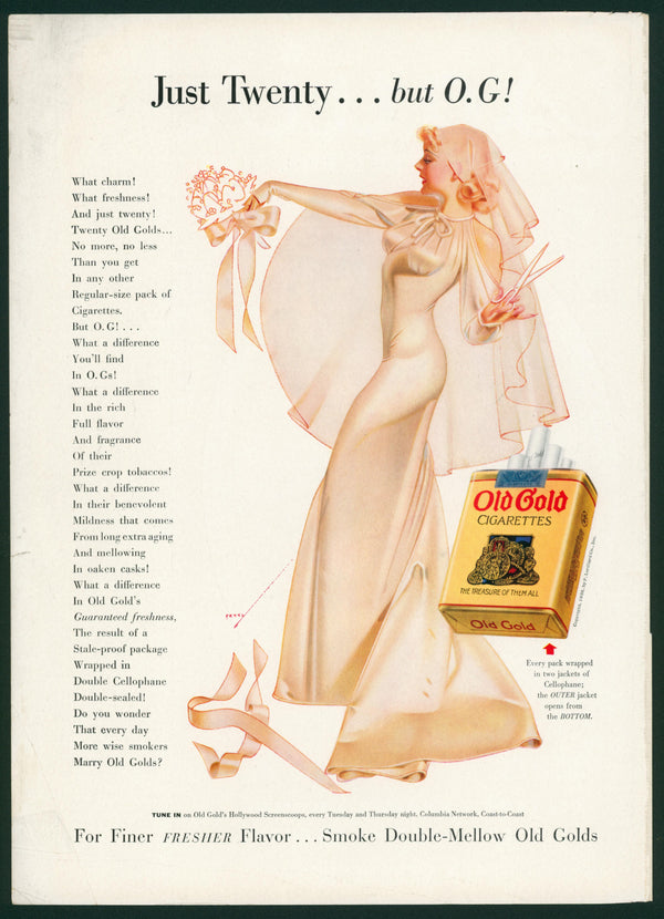 Vintage Advertising Art by George Petty -Just Twenty - Authentic Vintage Vintage Ad