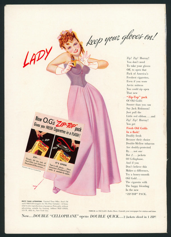 Vintage Advertising Art by George Petty- Lady! - Authentic Vintage Vintage Ad