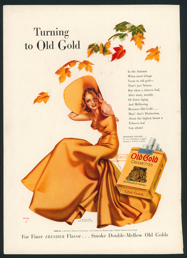 Vintage Advertising Art by George Petty- Autumn - Authentic Vintage Vintage Ad
