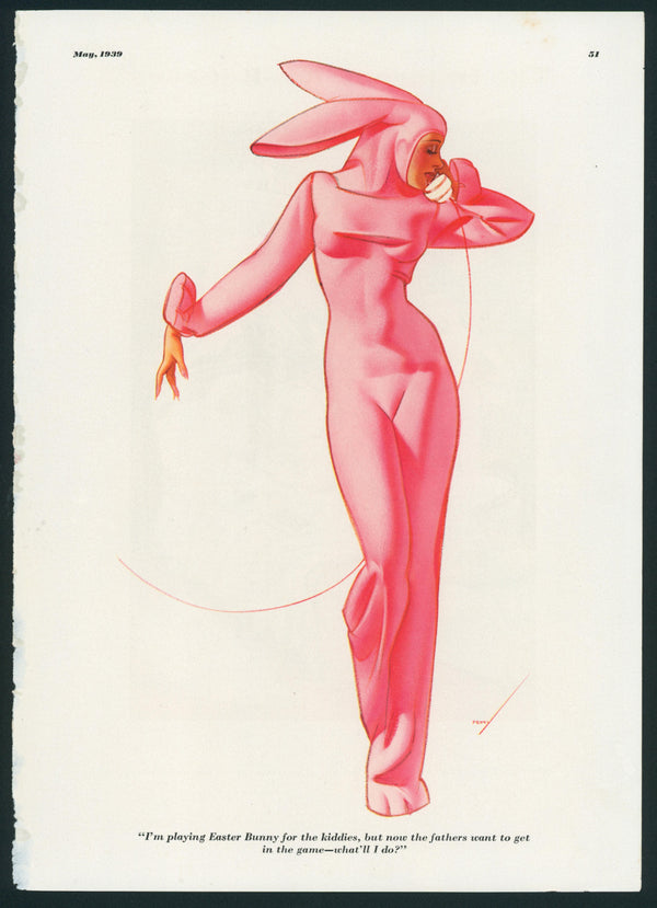 Esquire Illustration- The Bunny - Authentic Vintage Illustration