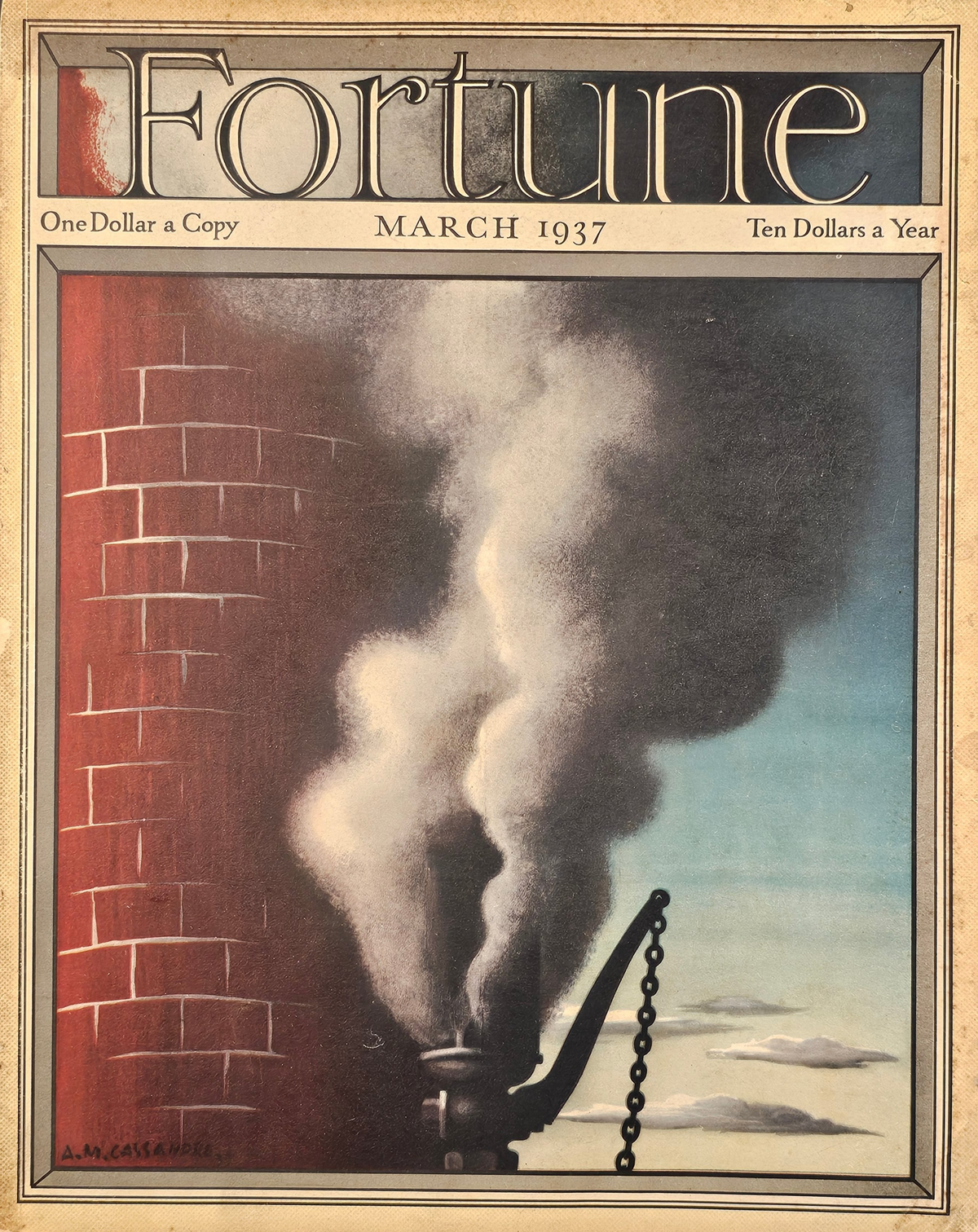 Fortune Magazine, AM Cassandre Art - Authentic Vintage Cover Art