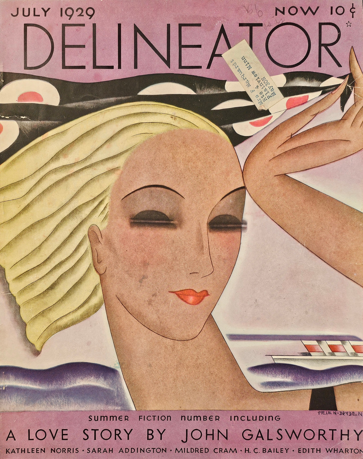 Delineator Magazine Cover, July, 1929 - Authentic Vintage Cover Art