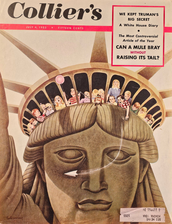 Statue of Liberty- Collier's Magazine - Authentic Vintage Cover Art