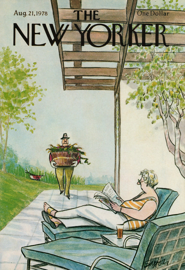 Fall Gardening- The New Yorker - Authentic Vintage Cover Art