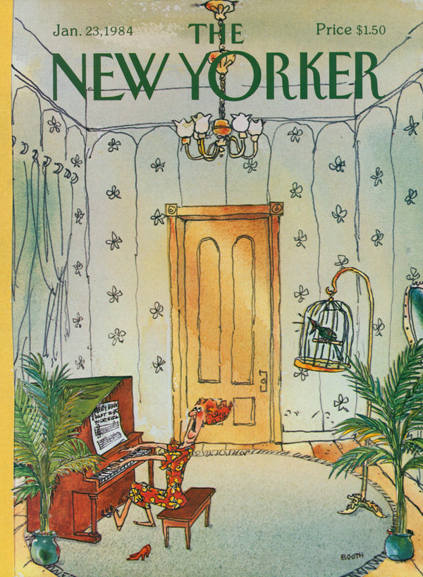 Piano Lessons- The New Yorker - Authentic Vintage Cover Art