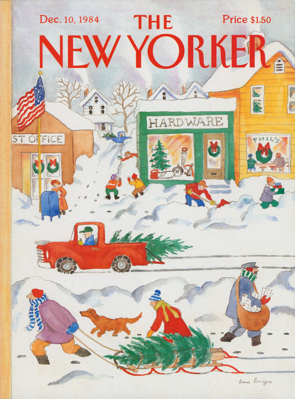 Red Truck, Green Tree- The New Yorker - Authentic Vintage Cover Art