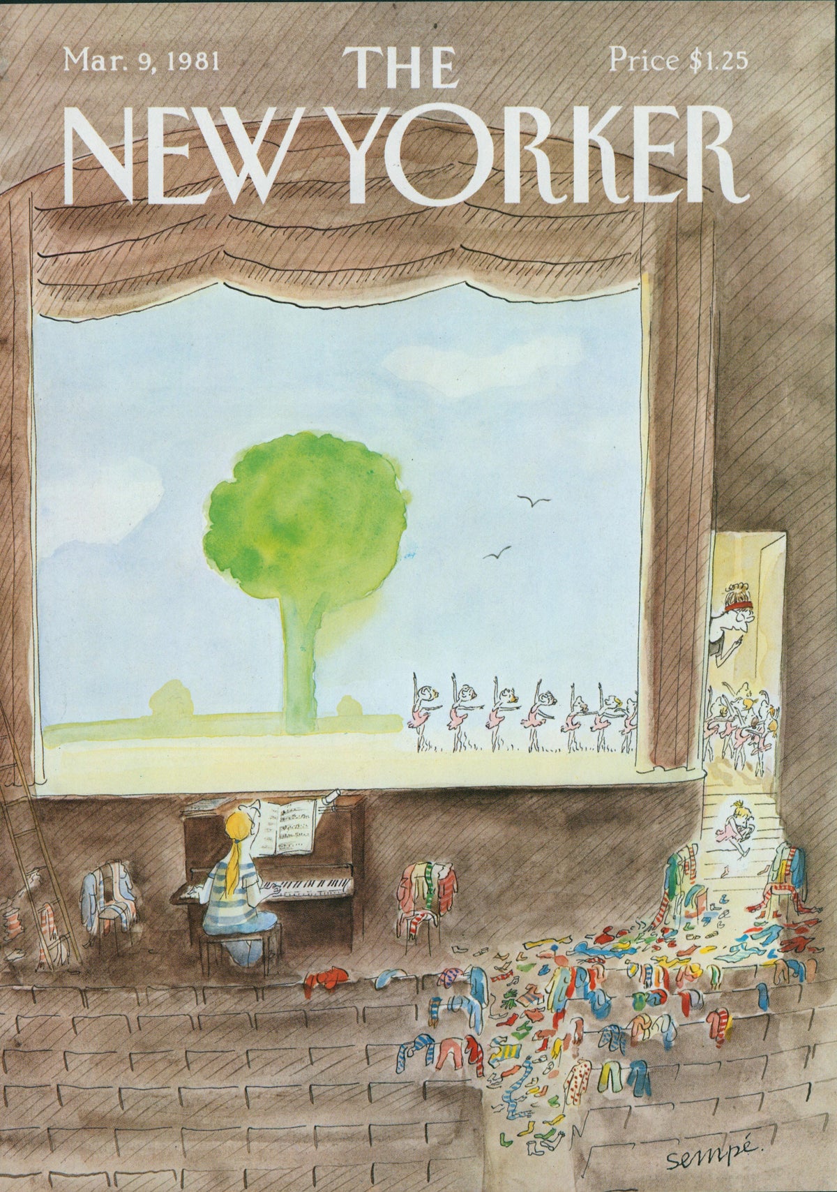 Spring Recital- The New Yorker - Authentic Vintage Cover Art