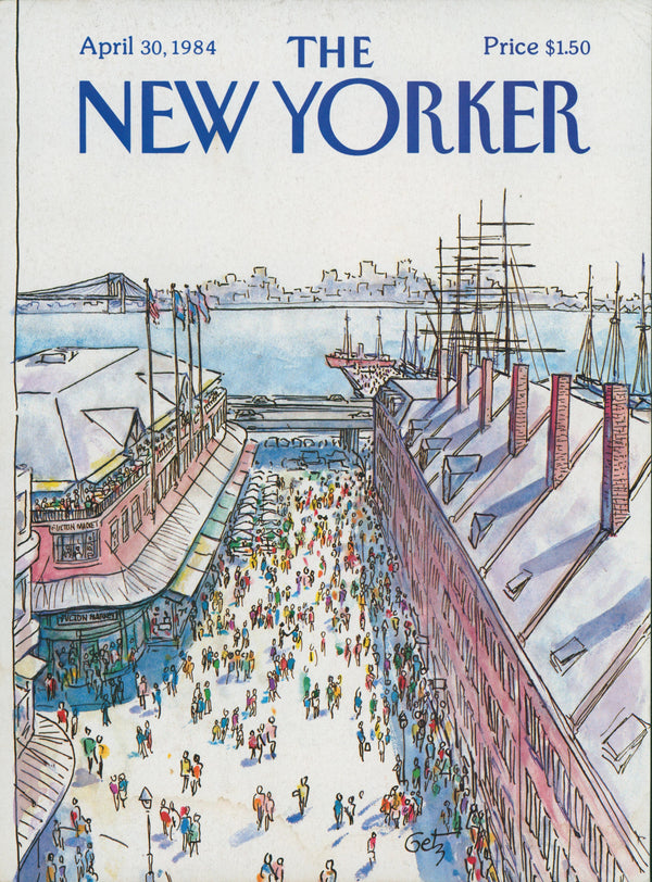 South Street Seaport- The New Yorker - Authentic Vintage Cover Art