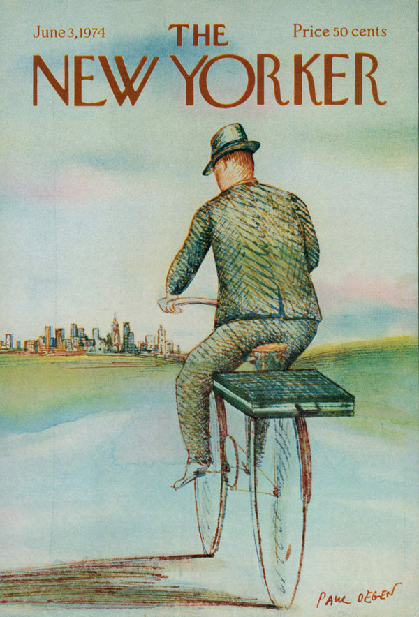 Manhattan Waterfront- The New Yorker - Authentic Vintage Cover Art