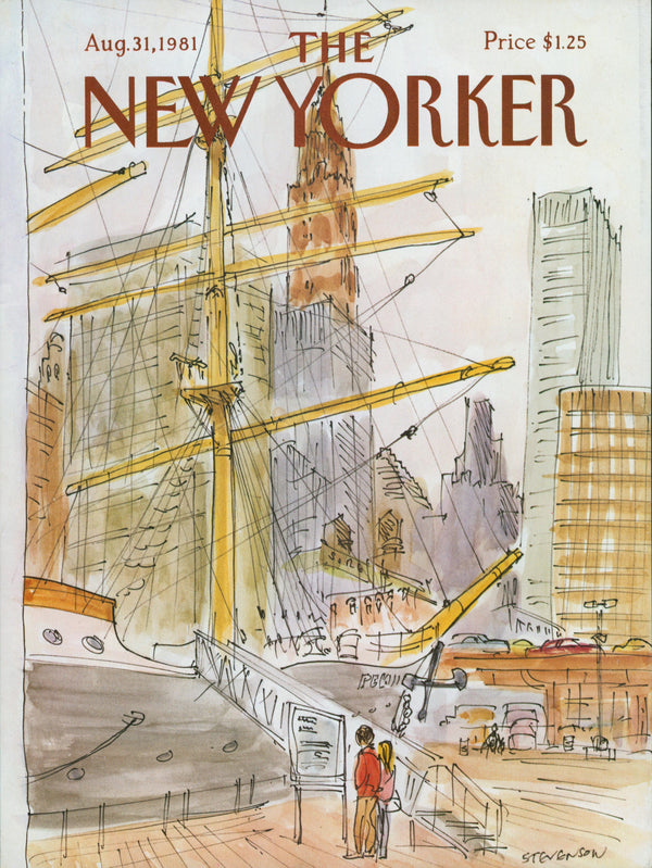 Down by the Dock- The New Yorker - Authentic Vintage Cover Art